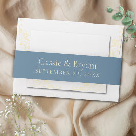 バタフォーマルーイエローヴィンテージウェディング 招待状ベリーバンド