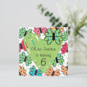 バタフカスタマイズィー誕生日招待状 招待状 (スタンド正面)