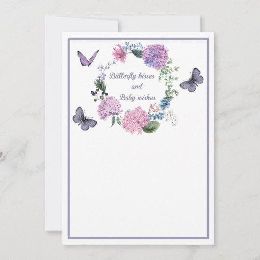 バタフカスタマイズライキスベビーシャワー招待状 招待状 (裏面)