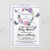 バタフカスタマイズライキスベビーシャワー招待状 招待状 (正面/裏面)