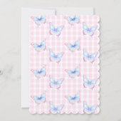 バタフカスタムィー写真第2誕生日招待状 招待状 (裏面)