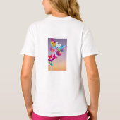 バタフカラフルィキッズtシャツ tシャツ (裏面)