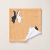 バタフカラフルィーウーマン顔 バスタオルセット (ウォッシュタオル)