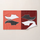 バタフカラフルィーウーマン顔 バスタオルセット (ハンドタオル)