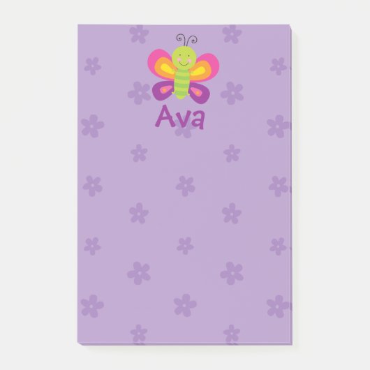 バタフカラフルロパーソナライズされたグポストイット ポストイット (正面)