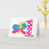 バタフガーリーェイ第1誕生日 カード (黄色い花)