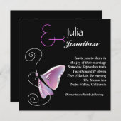 バタフコンテンポラリーライ結婚式招待状 招待状 (正面/裏面)