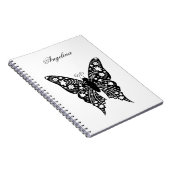 バタフシンプルィーの白黒 ノートブック (右側)