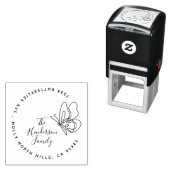 バタフスタイリッシュァイエレガントファミリー差出人住所 セルフインキングスタンプ (インサイチュ)