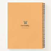 バタフパーソナライズされたィーカラフル・ジャーナル ノートブック (裏面)