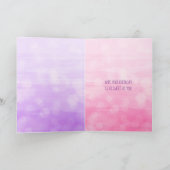 バタフパーソナライズされたィーガールハッピーバースデー カード (内部)