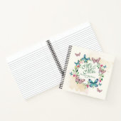 バタフパーソナライズされたィーリース結婚ズゲストブック ノートブック (内部)