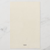 バタフパーソナライズされたォタニカルヴィンテージカスタム 便箋 (裏面)