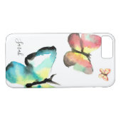 バタフパーソナライズされたライ水彩 Case-Mate iPhoneケース (裏面(横))