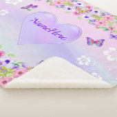 バタフパーソナライズされたライ·ブランケット シェルパブランケット (3/4)