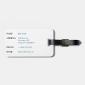 バタフパーソナライズされたラゲッジタグ ラゲッジタグ (裏面横)