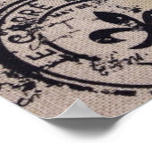 バタフフランスのィーモダンヴィンテージパリエッフェルタワー ポスター (角)