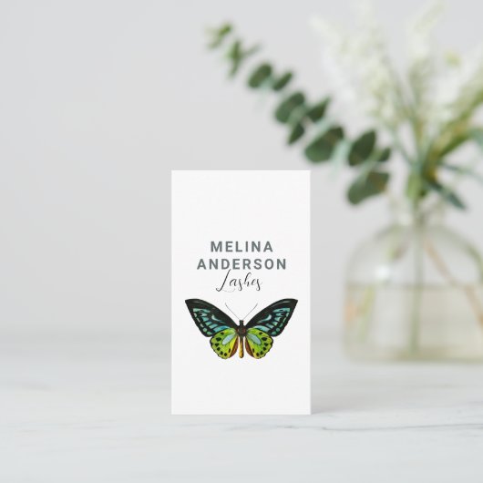 バタフミニマルィーエレガント美しいサロン 名刺 (スタンド正面)