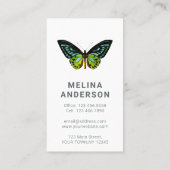 バタフミニマルィーエレガント美しいサロン 名刺 (裏面)