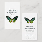 バタフミニマルィーエレガント美しいサロン 名刺 (正面/裏面)