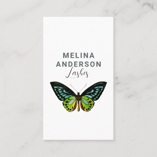 バタフミニマルィーエレガント美しいサロン 名刺 (正面)