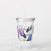 バタフモダンィーカラフルルドレス アクリルタンブラー (左)