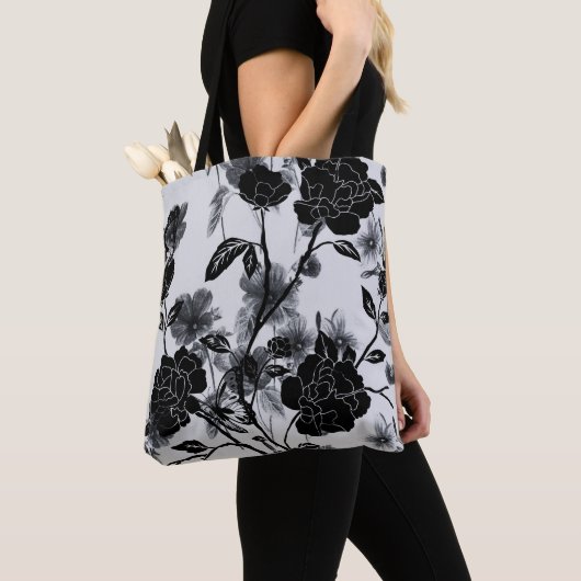 バタフモダンフローラノワール トートバッグ (クローズアップ)