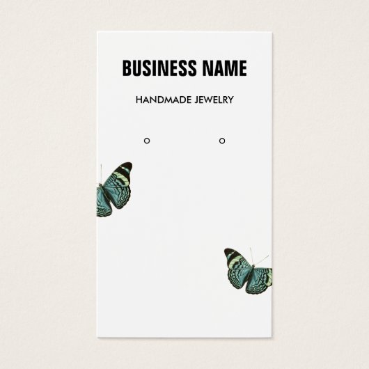 バタフモダンライジュエリーイヤリング表示カード (正面)