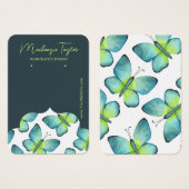 バタフモダンロパーソナライズされたイヤリング表示カード (正面&裏面)