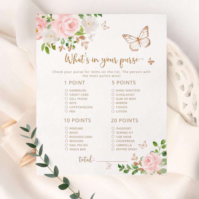 バタフライあなたの財布の赤ちゃんシャワーゲームの中に何がある (クリエイターアップロード済み)