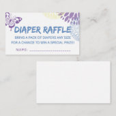 バタフライおむつラッフルチケット エンクロージャーカード (正面/裏面)