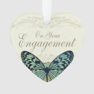バタフライおめでとう婚約 オーナメント