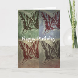 バタフライおもしろい、誕生日 カード