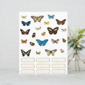 バタフライおよび試料ラベルスクラップブック作り要素 (スタンド正面)