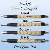 バタフライお洒落カワイガールキャラクター金ゴールド🦋 ボールペン