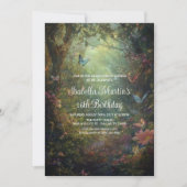 バタフライお洒落ガーデンエンチャント任意のイベント 招待状 (正面)