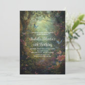 バタフライお洒落ガーデンエンチャント任意のイベント 招待状 (スタンド正面)