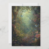 バタフライお洒落ガーデンエンチャント任意のイベント 招待状 (裏面)