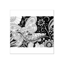 バタフライお洒落チョコゴムスタンプ