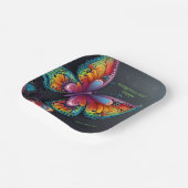 バタフライお洒落ロマンス結婚式招待状 ペーパープレート (傾斜あり)