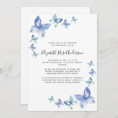 バタフライお祝いオブライフ 招待状 (正面/裏面)