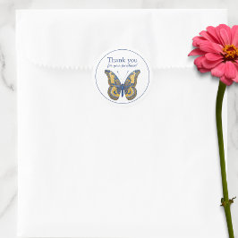バタフライお買い物ありがとう ラウンドシール