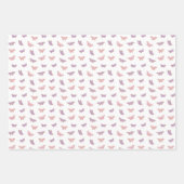 バタフライかわいらしガーデンパステル ラッピングペーパーシート (正面2)