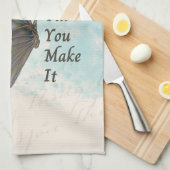 バタフライで作るまで信じなさい キッチンタオル (四つ折り)