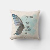 バタフライで作るまで信じなさい クッション (正面)