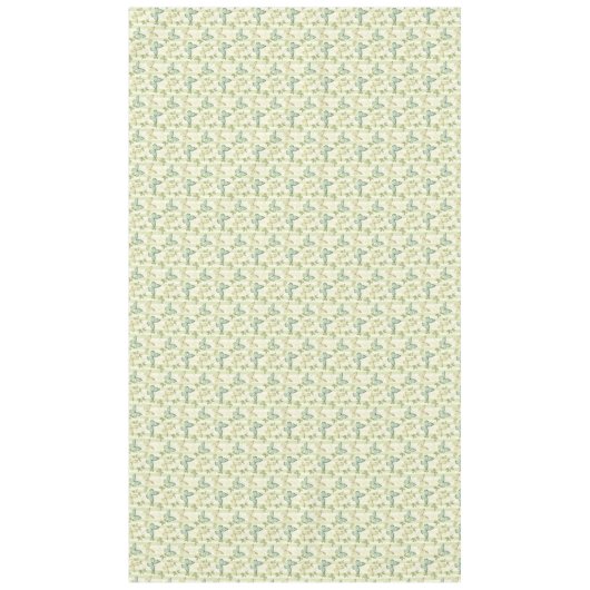 バタフライとストライプズグリーンホームデコールテーブルクロス テーブルクロス (正面)