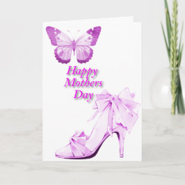 バタフライとピンクの靴 カード