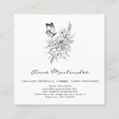 バタフライとフラワーズスクエア名刺 スクエア名刺 (裏面)