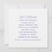 バタフライと水玉模様:パーティの招待状 招待状 (裏面)