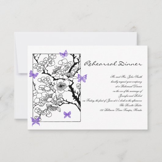 バタフライの夢:バイオレット結婚リハーサル 招待状 (正面)